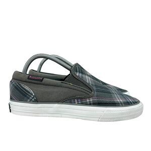 Converse Sneakers W8.5 M7 All Star‎ Greyish Plaid Slip On Shoes